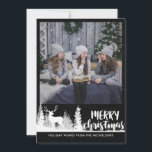 Cartão De Festividades White Reindeer Chalkboard Feliz Foto de Natal<br><div class="desc">White Reindeer Chalkboard Feliz Foto de Natal</div>
