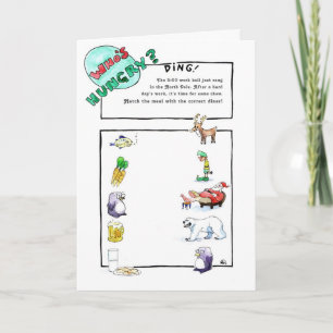 Cartão De Festividades Who's Hungry (Xmas Matching Game)