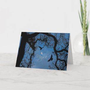 Cartão De Festividades Wicca inspirou Magick Ravens e Oak Vazio Card