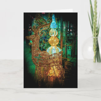 Cartão De Festividades Wicker Reindeer Christmas Card