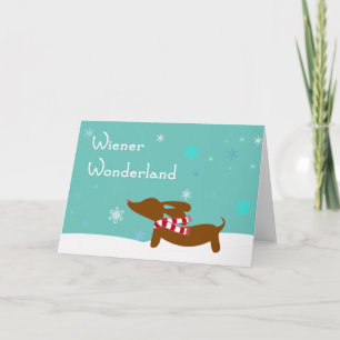 Cartão De Festividades Wiener Wonderland Dachshund