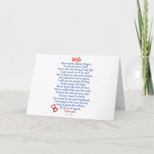 Cartão De Festividades Wife Love