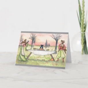 Cartão De Festividades Wiggles and the Turkey Thanksgiving Greeting Card