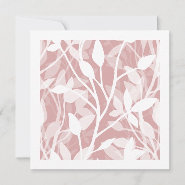 Cartão De Festividades Wild Garden Mist Minimalist Botanical Art Card (Frente)