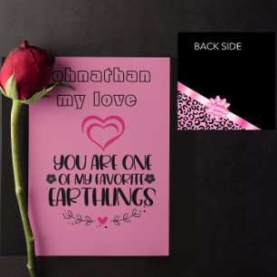 Cartão De Festividades Wild Love in Hot Pink and Black Animal Print