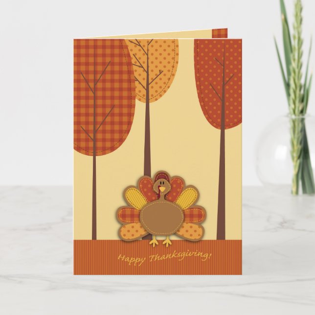 Cartão De Festividades Wild Turkey Forest Card (Frente)