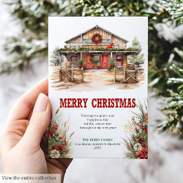 Cartão De Festividades Wild West Christmas Greeting Card Printable