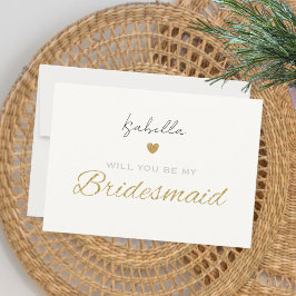 Cartão De Festividades Will you be my bridesmaid card - Bridesmaid gift