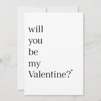 Cartão De Festividades Will you be my Valentine? - card
