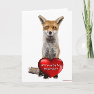 Cartão De Festividades Will You Be My Valentine Fox