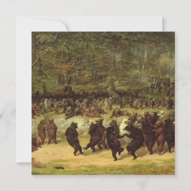 Cartão De Festividades William Holbrook Beard - A dança do urso (Frente)