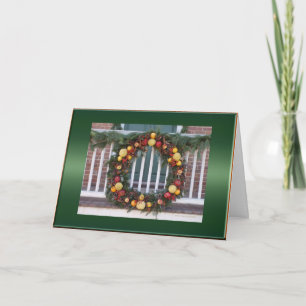Cartão De Festividades Williamsburg Fruit Wreath Card