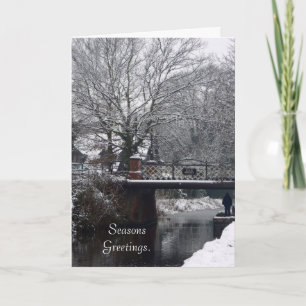 Cartão De Festividades Winter at Kiln Bridge Card