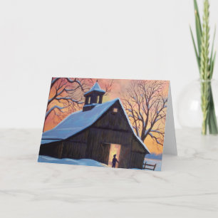 Cartão De Festividades Winter Barn Greeting Card
