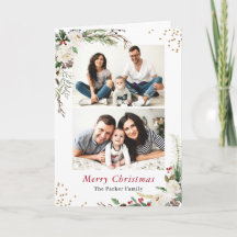 Winter Botanical 2 Photos Collage Folage Saudação 