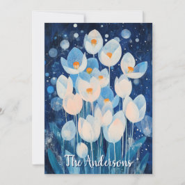 Cartão De Festividades Winter Flowers