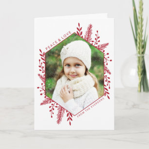 Cartão De Festividades Winter Foliage Photo Holiday Greeting Card