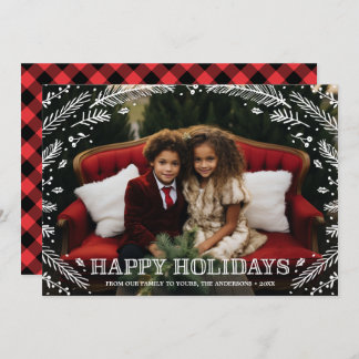 Cartão De Festividades Winter Forest | Holiday Photo Card