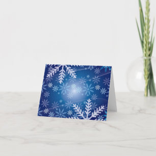 Cartão De Festividades Winter Holiday Snow Flakes Note Card