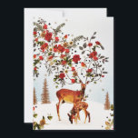 Cartão De Festividades Winter Love Bird Christmas Tree Watercolor<br><div class="desc">Aves festivas decoram uma árvore alta e esverdeada com luzes brilhantes,  salpicantes e ornamentos alegres.</div>