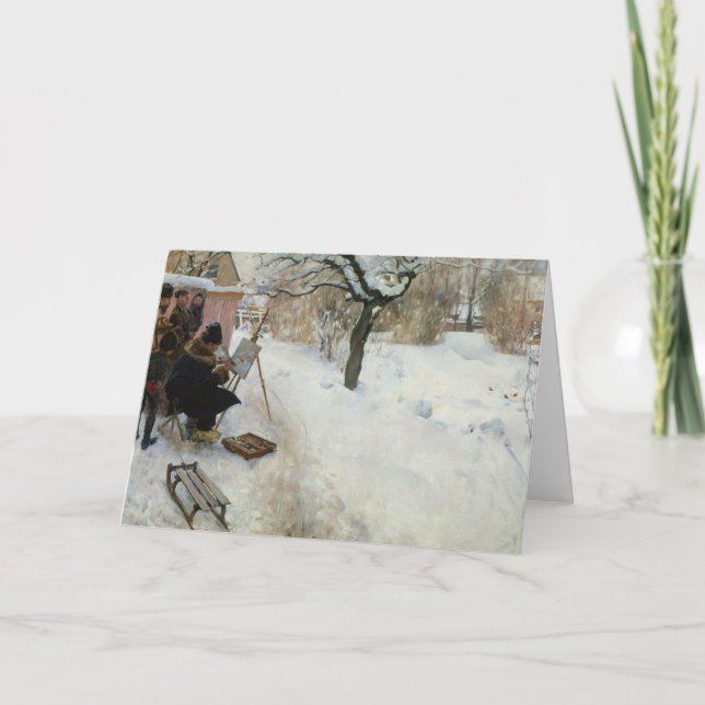 Cartão De Festividades Winter Motif Åsögatan (Frente)