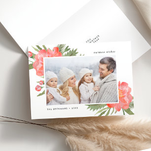 Cartão De Festividades Winter Peony Foto de Feriado dobrada