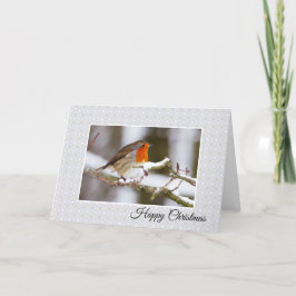 Cartão De Festividades Winter Robin Happy Christmas Card