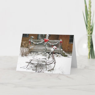 Cartão De Festividades Winter Sleigh
