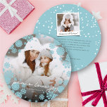 Cartão De Festividades Winter Snowflakes Peace Love Joy Elegant Photo<br><div class="desc">Concebido por gordura*fa*estanho. Fácil de personalizar com seu próprio texto,  foto ou imagem. Para pedidos personalizados,  entre em contato direto com o . Aplicam-se taxas personalizadas. www.zazzle.com/fat_fa_tin www.zazzle.com/color_therapy www.zazzle.com/fatfatin_blue_knot www.zazzle.com/fatfatin_red_knot www.zazzle.com/fatfatin_mini_me www.zazzle.com/fatfatin_design www.zazzle.com/fatfatin_ink</div>