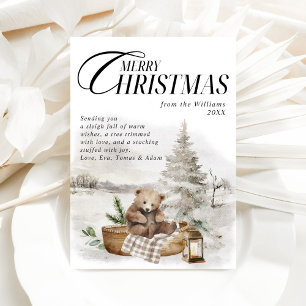 Cartão De Festividades Winter Wonderla Forest Feliz Natal