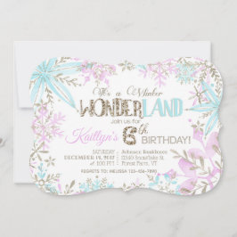 Cartão De Festividades Winter Wonderland Snowflakes Sparkle Birthday