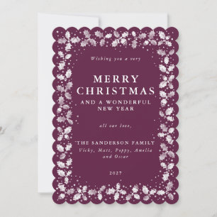 Cartão De Festividades Winterberry Christmas Holly+Berries Flat Non Photo