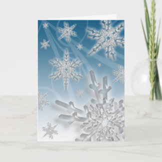 Cartão De Festividades Winters Snowflakes Férias de Natal Design de Natal