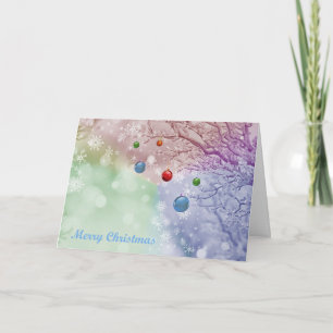 Cartão De Festividades Wishing Happy Holiday Snow Balls Decor Christmas