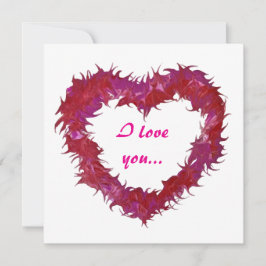 Cartão De Festividades Wispy Red Heart Valentines Day Cards