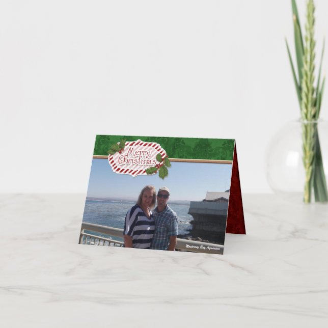 Cartão De Festividades Wonderland Snow Scene Pinheiros no Natal (Frente)