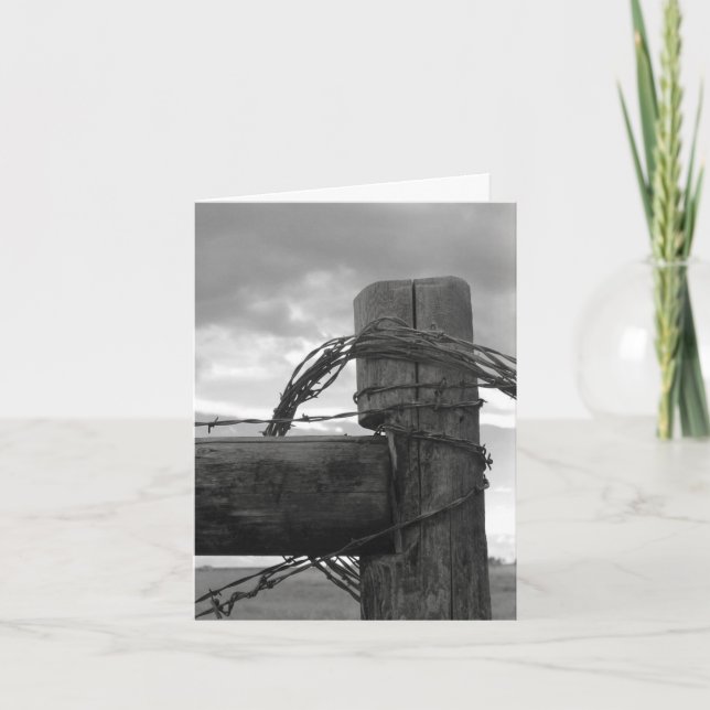 Cartão De Festividades Wood & the Wire - 4" x 5.6" Notecard (Frente)