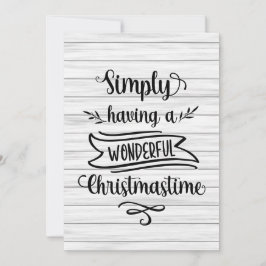 Cartão De Festividades Wooden simplesmente tendo um maravilhoso Natal