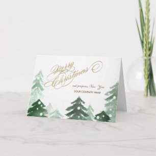 Cartão De Festividades Woodland de inverno,Saudação da Companhia