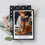 Cartão De Festividades Woofmas de Feliz Mínima Moderna do Chalkboard<br><div class="desc">Cartão de Natal de Feliz Mínima Moderna do Quadro de Reflexão</div>