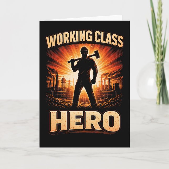 Cartão De Festividades Working Class Hero (Frente)