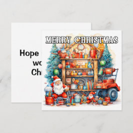 Cartão De Festividades Workshop de papais noeis | Feliz Natal