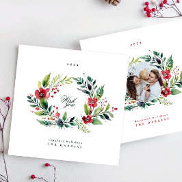 Cartão De Festividades Wreath Christmas Winter Photo