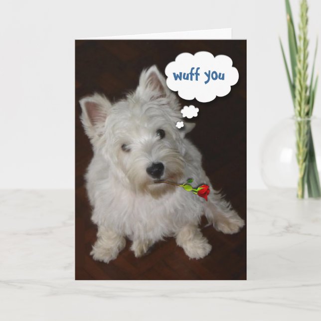 Cartão De Festividades Wuff You (Frente)