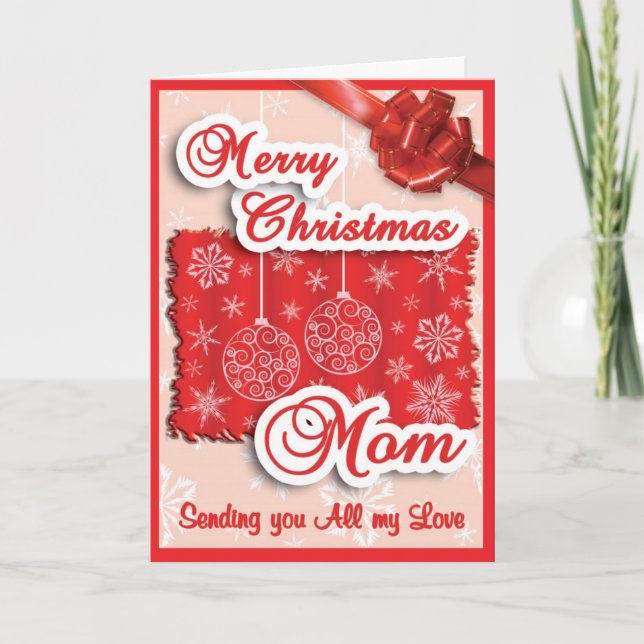 Cartão De Festividades X-mas - MAMÃ (Frente)