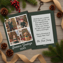 Xadrez Buffalo Verde e Preto com Nome e Texto Pers