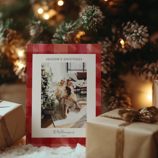 Cartão De Festividades Xadrez de Água Vermelha - Sessões de Fotos Russas  (Criador carregado)