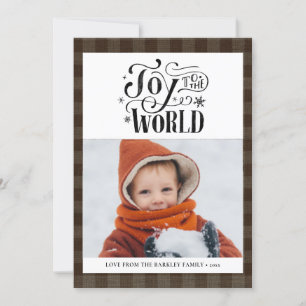 Cartão De Festividades Xadrez de Buffalo   Marrom escuro Cheque Xadrez Na