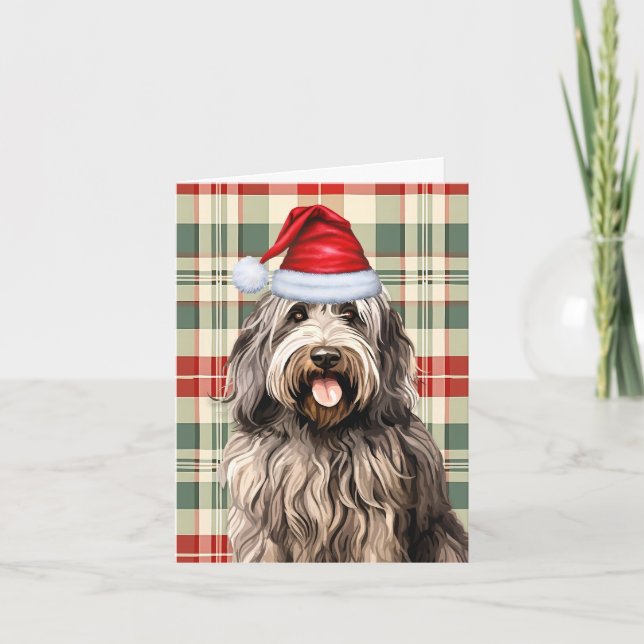 Cartão De Festividades Xadrez de Natal de Bergamasco (Frente)