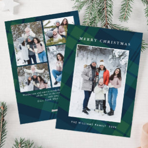 Cartão De Festividades Xadrez de Natal Retroativa 5 Saudação Fotográfica